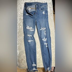American Eagle distressed skinny jeans